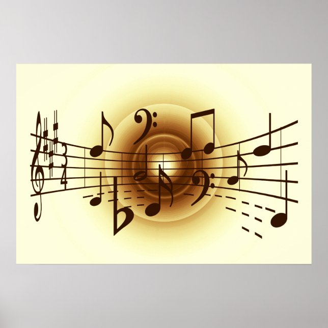 Musik noter illustration poster (Framsidan)
