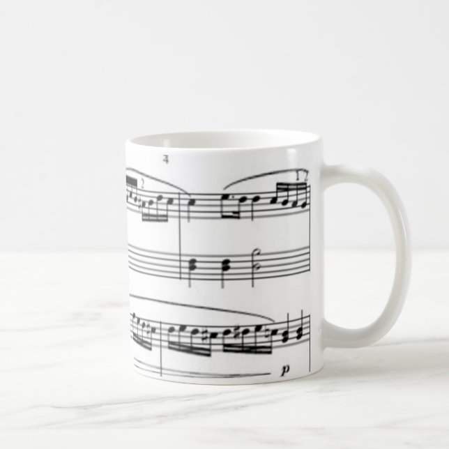 musik noter kaffemugg (Höger)