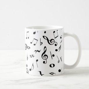 musik noter kaffemugg