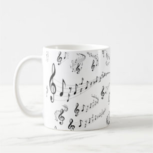 Musik noter kaffemugg