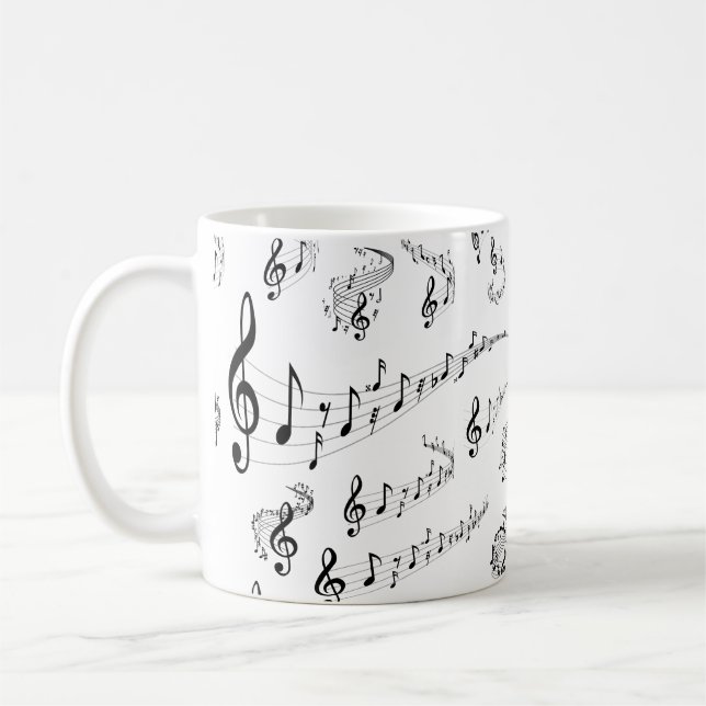 Musik noter kaffemugg (Vänster)