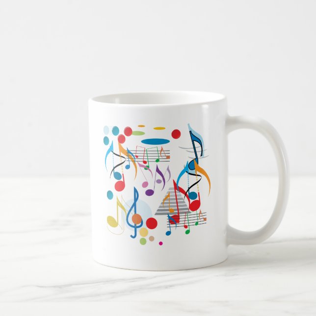Musik noter kaffemugg (Höger)