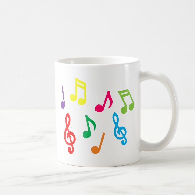 Musik noter kaffemugg (Höger)
