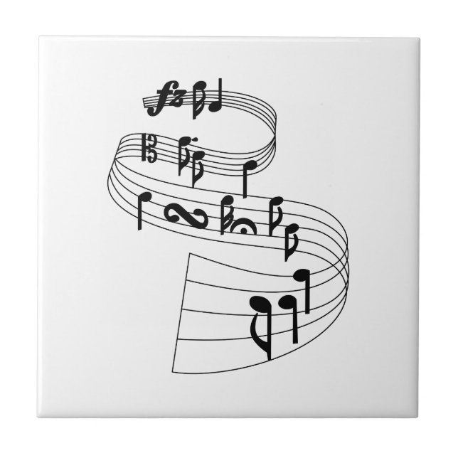 Musik noter kakelplatta (Framsidan)