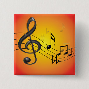 Musik noter knäppas knapp
