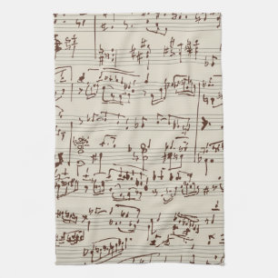 Musik noter kökshandduk
