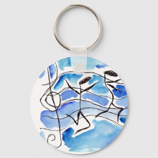 Musik noter Kom till Life Music Lägger till glädje Nyckelring (Framsida)