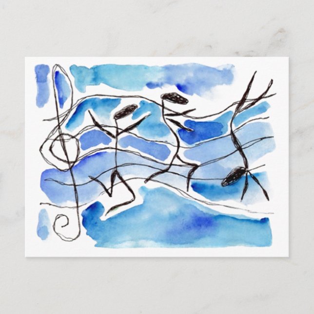Musik noter Kom till Life Music Lägger till glädje Vykort (Framsida)