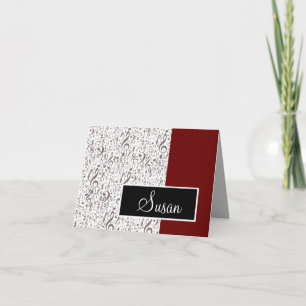 musik noter-kort med Namn Kort