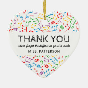 Musik noter Lärare i julklapp Julgransprydnad Keramik