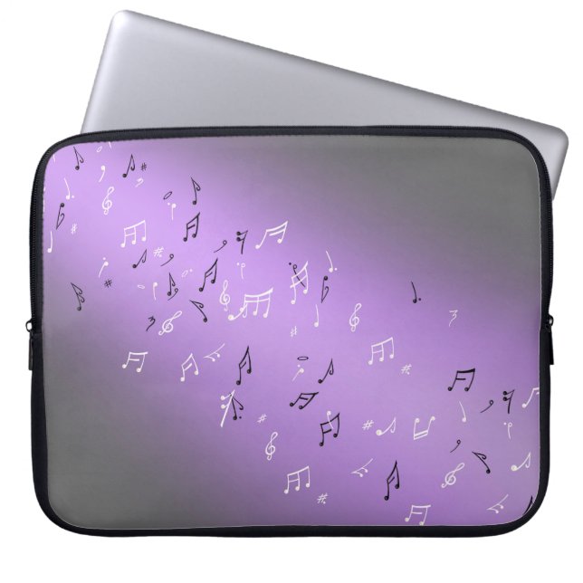 Musik noter Lavender Måne Laptop Fodral (Framsidan)