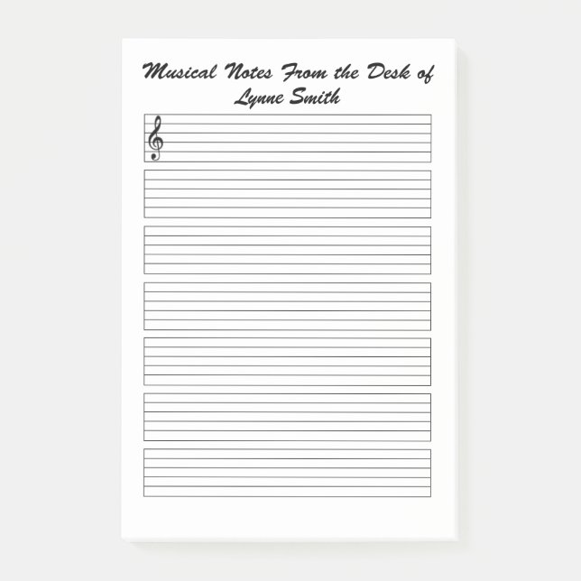 Musik noter Led Post-it Block (Framsida)