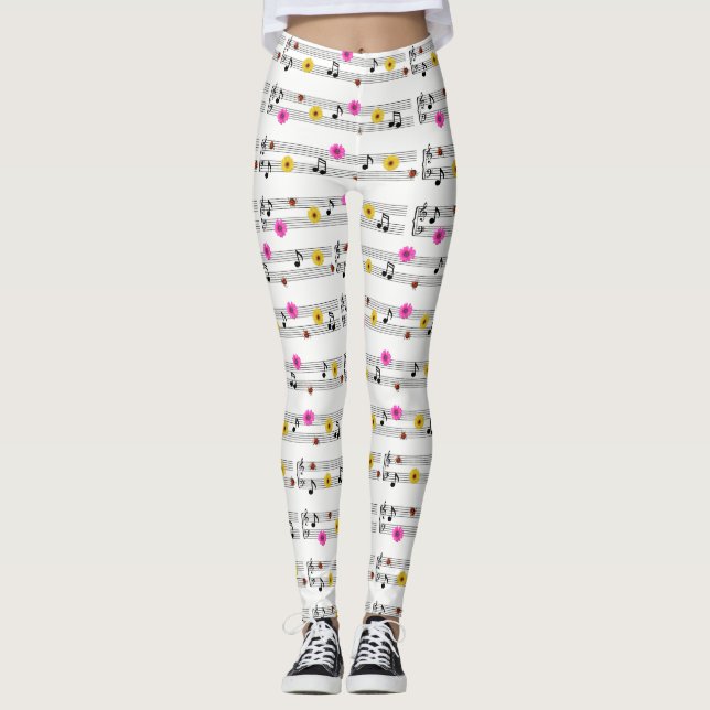 Musik noter Leggings (Framsida)
