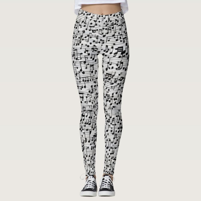 Musik noter leggings (Framsida)