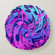Musik noter Levande Rosa Blue Lila Aqua Mönster