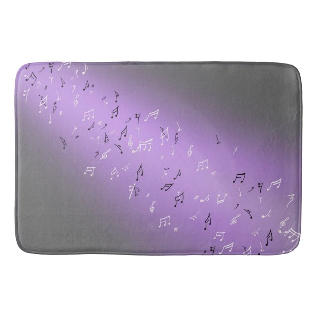 Musik noter Lila Glow Bath Mat Badrumsmatta (Framsidan)
