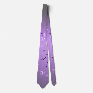 Musik noter Lila glow Neck Tie Slips