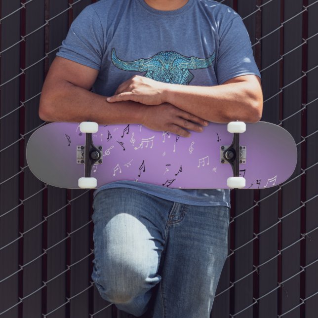 Musik noter Lila Glow Skateboard (Utomhus 3)