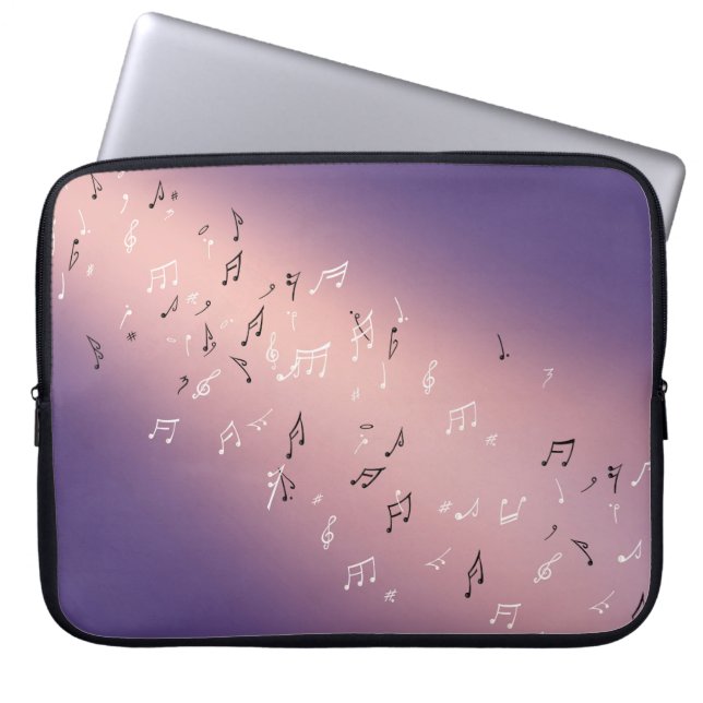 Musik noter Lilac Måne Laptop Fodral (Framsidan)