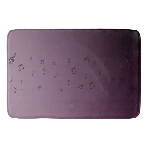 Musik noter Mauve Bath Mat Badrumsmatta