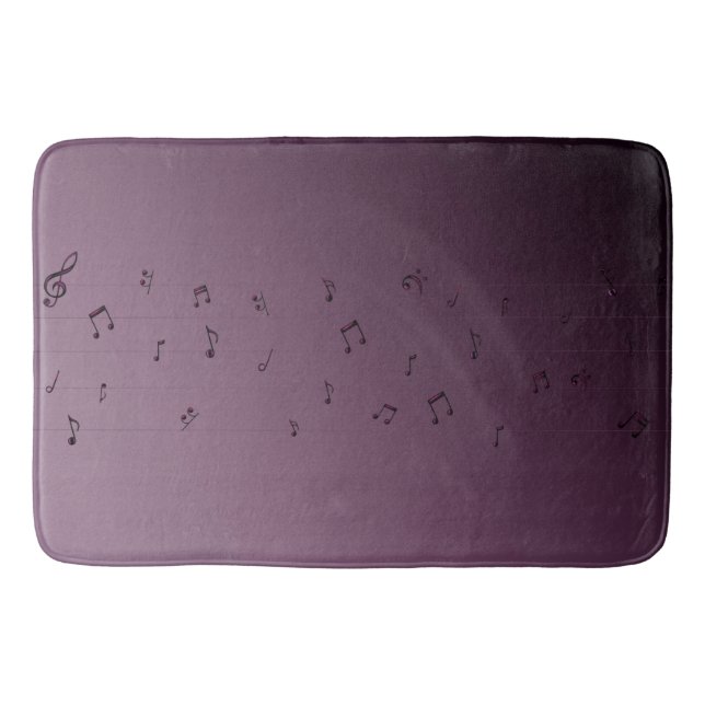 Musik noter Mauve Bath Mat Badrumsmatta (Framsidan)