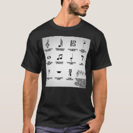 Musik noter med sina konstiga smeknamn t shirt