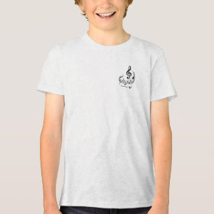 Musik noter med tredubbel klump på personalen t shirt