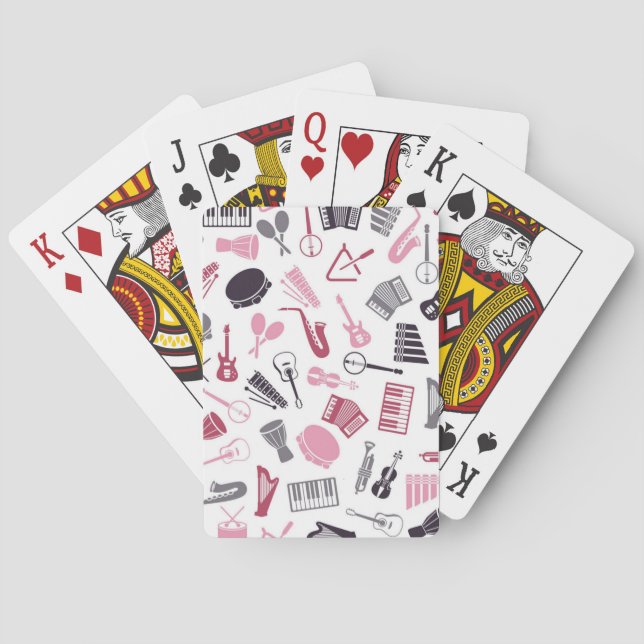 Musik noter mönster casinokort (Baksidan)