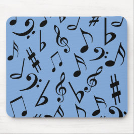 Musik noter Mousepad - Himlar Blue and Black Musmatta