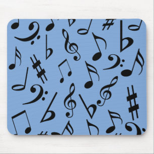 Musik noter Mousepad - Himlar Blue and Black Musmatta