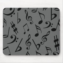 Musik noter Mousepad - Silver Musmatta
