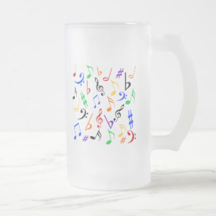 Musik noter Mugg - Frostat glas