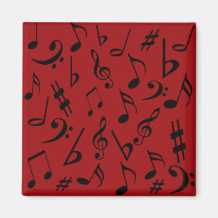 musik noter Music Magnet - Red