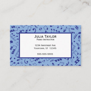 Musik noter Music Teacher Composer Visitkort