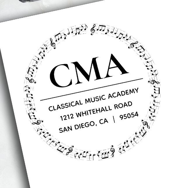 Musik noter Music Teacher School Självfärgande Stämpel (Skapare uppladdad)