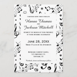 Musik noter Musical Bröllop Inbjudningar