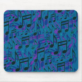 Musik noter Musical Mönster Blue Lila Mouse Pad Musmatta
