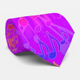Musik noter Musical Mönster Lila Ljusa färger Slips