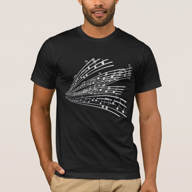 Musik noter ~ Musical Notation Symbols T-Shirt (Framsida)