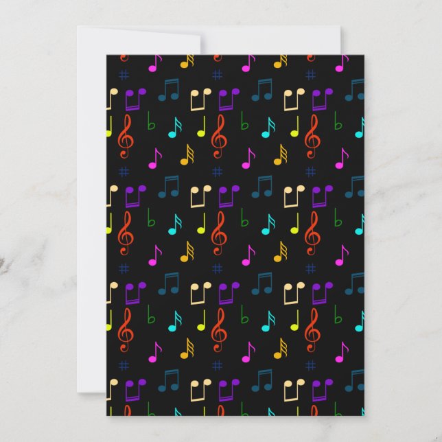 Musik noter Musician Gifts Musical Note Art Älskar Tack Kort (Framsida)