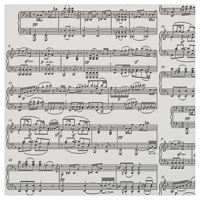 musik noter/musiksymboler tyg (Provkarta)