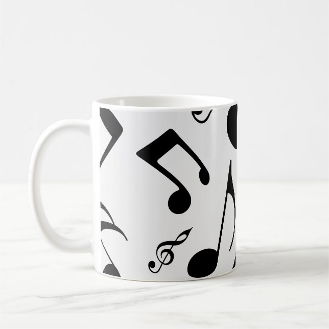 Musik noter - notbladdesign kaffemugg (Vänster)