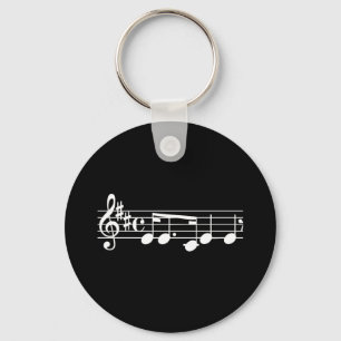 Musik noter nyckelring