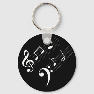 Musik noter nyckelring
