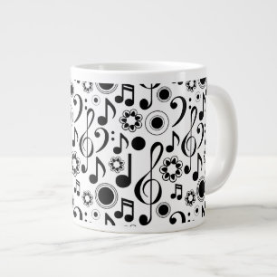 Musik noter och Clefs Jumbo Mugg