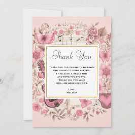 Musik noter och Flowers Elegant Tack