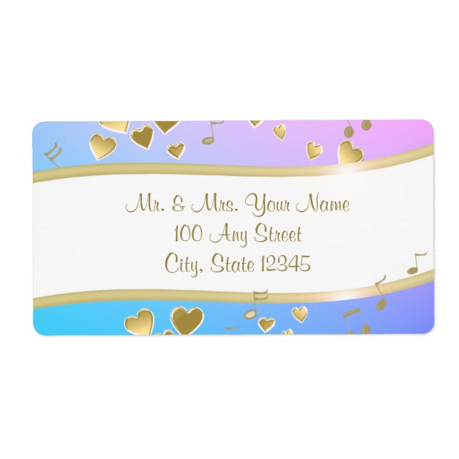 Musik noter och Guld Hearts Fraktsedel (Framsidan)