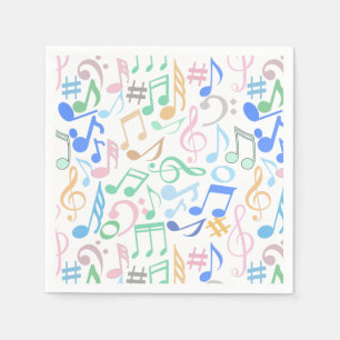 Musik noter och Mönster pastel.w. Pappersservett
