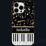 Musik noter och Piano Nycklar Black och Guld<br><div class="desc">En elegant för pianist- eller tangentbord-spelaren - med tangentbord nycklar med guldfärgad färgad musik noter mot svart bakgrund. Bakgrunden färg kan ändras till vilken färg som helst till kostym som helst och stil, Anpassa texten på den gyllene färgaden mellan piano nycklar och musik noter. Om du behöver hjälp med att...</div>