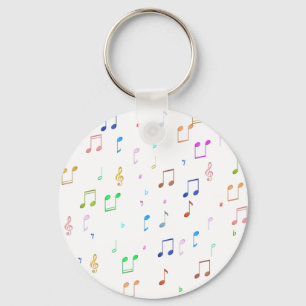 Musik noter och symboler nyckelring
